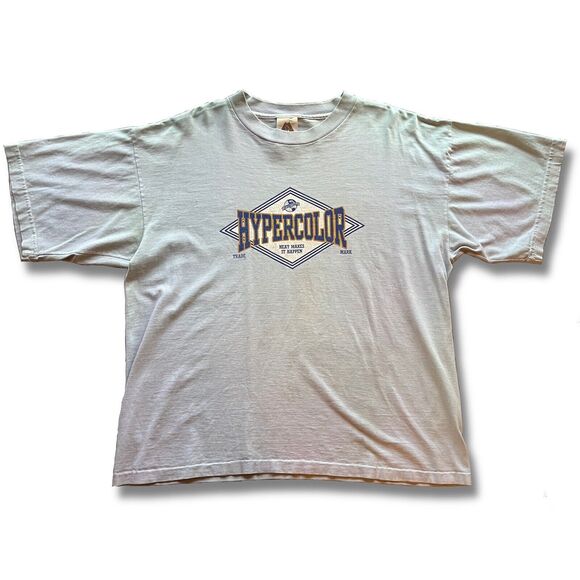 Vtg Hypercolor Generra Shirt Logo Blue Heat Makes It Happen Mens Color Changing - Picture 1 of 4